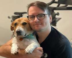 Sam has adopted a dog in his home who often appears in his Instagram posts.